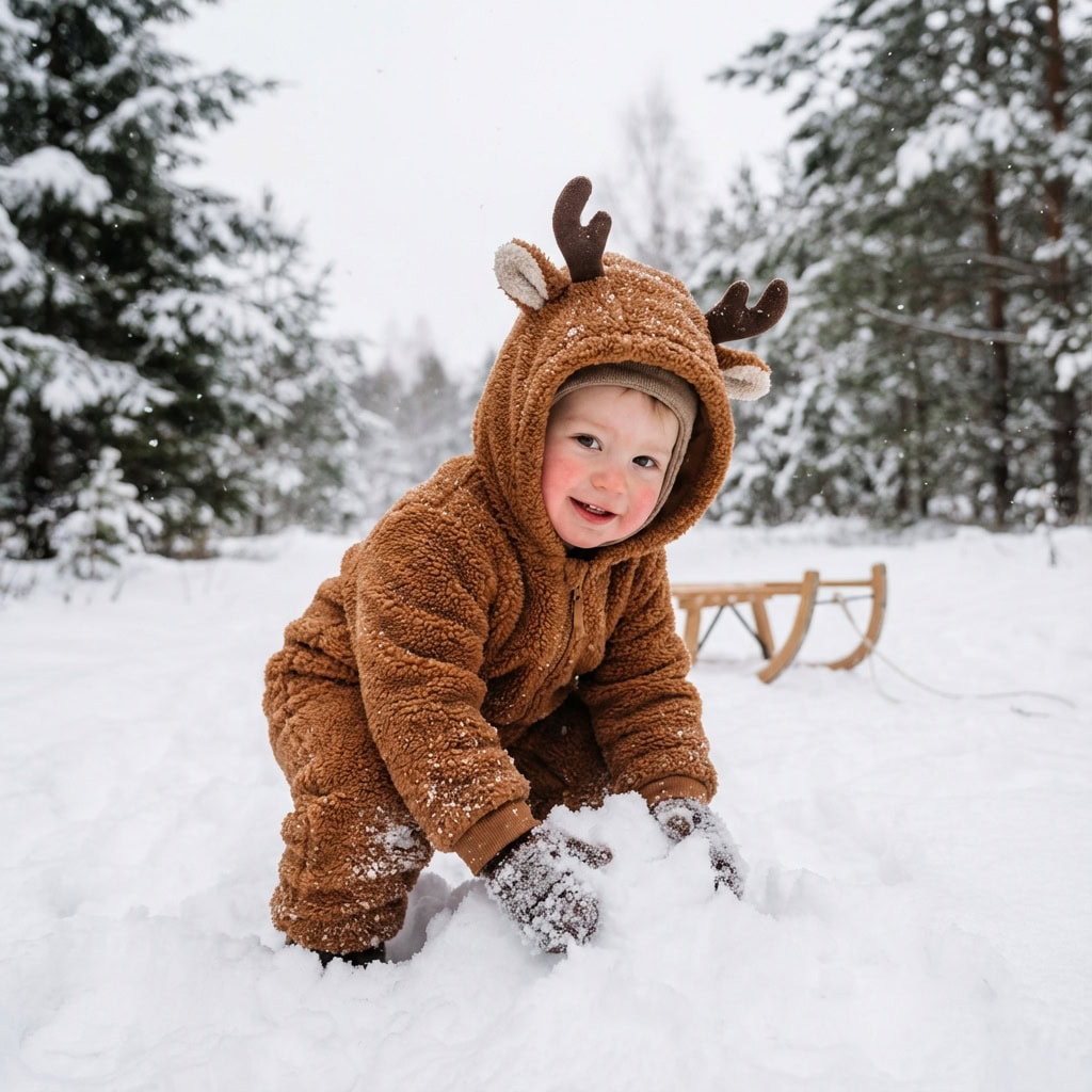 Bambi Deer Fleece Hooded Set